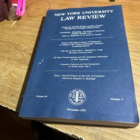 NEW YORK UNIVERSITY LAW REVIEW 1991