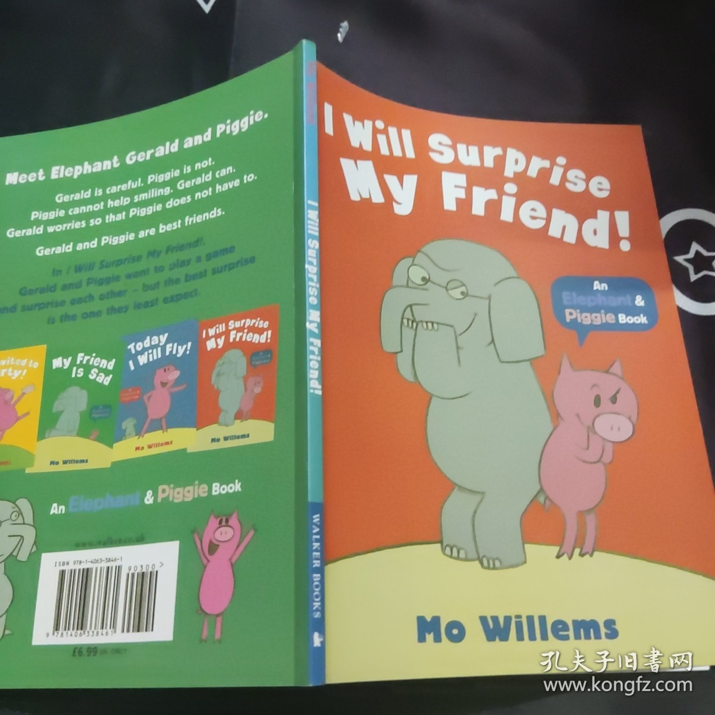 An elephant & Piggie book. I will surprise my friend.
