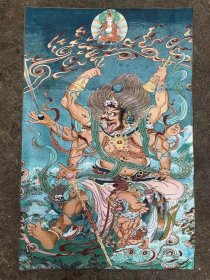 大威德大力明王唐卡刺绣织锦画