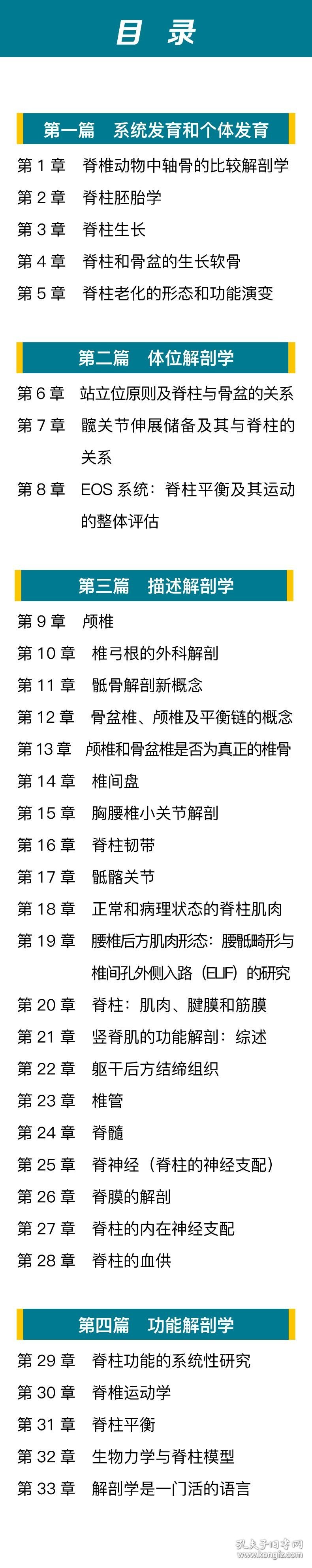 预售 脊柱解剖新概念