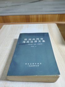 欧洲共同体海关法译文集