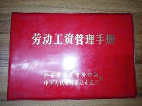 劳动工资管理手册（广东湛江 1984年）