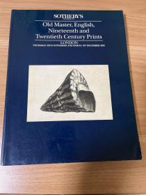 A-0333海外图录 伦敦 苏富比 1989年11月30日 十九世纪古典版画艺术Sotheby`s FOUNDED 1744 Old Master, English Nineteenth and Twentieth Century Prints LONDON THURSDAY 30TH NOVEMBER AND FRIDAY IST DECEMBER 1989