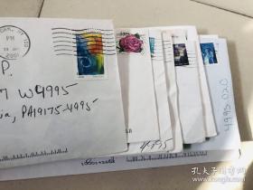 实寄封18个，美国实寄封18个，25张邮票，标价是打包价。