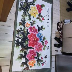 著名画家启恒特大幅牡丹作品 富贵吉祥