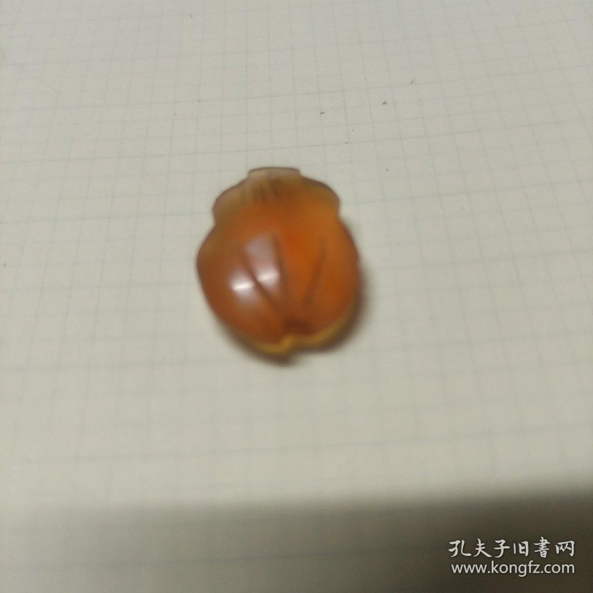 清代老南红玛瑙佛手吊坠(双面工)