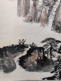 黄山秋色，立轴，梁树年， 画心尺寸84X64公分