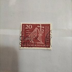 德国信销邮票 西德 1960年世界圣餐大会 面值20 （ 库存 1）