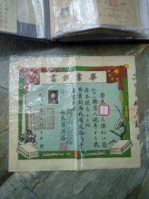 毕业证书（有1952年毕业证，1955年准考证，1955年成绩册，1959年毕业证，1961年通知书，50年代学生证，工程师证书，资格证书，任职证书，结婚证，工作证，工作调动资料证明等全部资料）