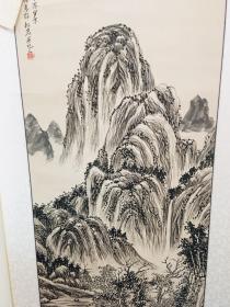 红岩山水画（ 116厘米x41厘米）