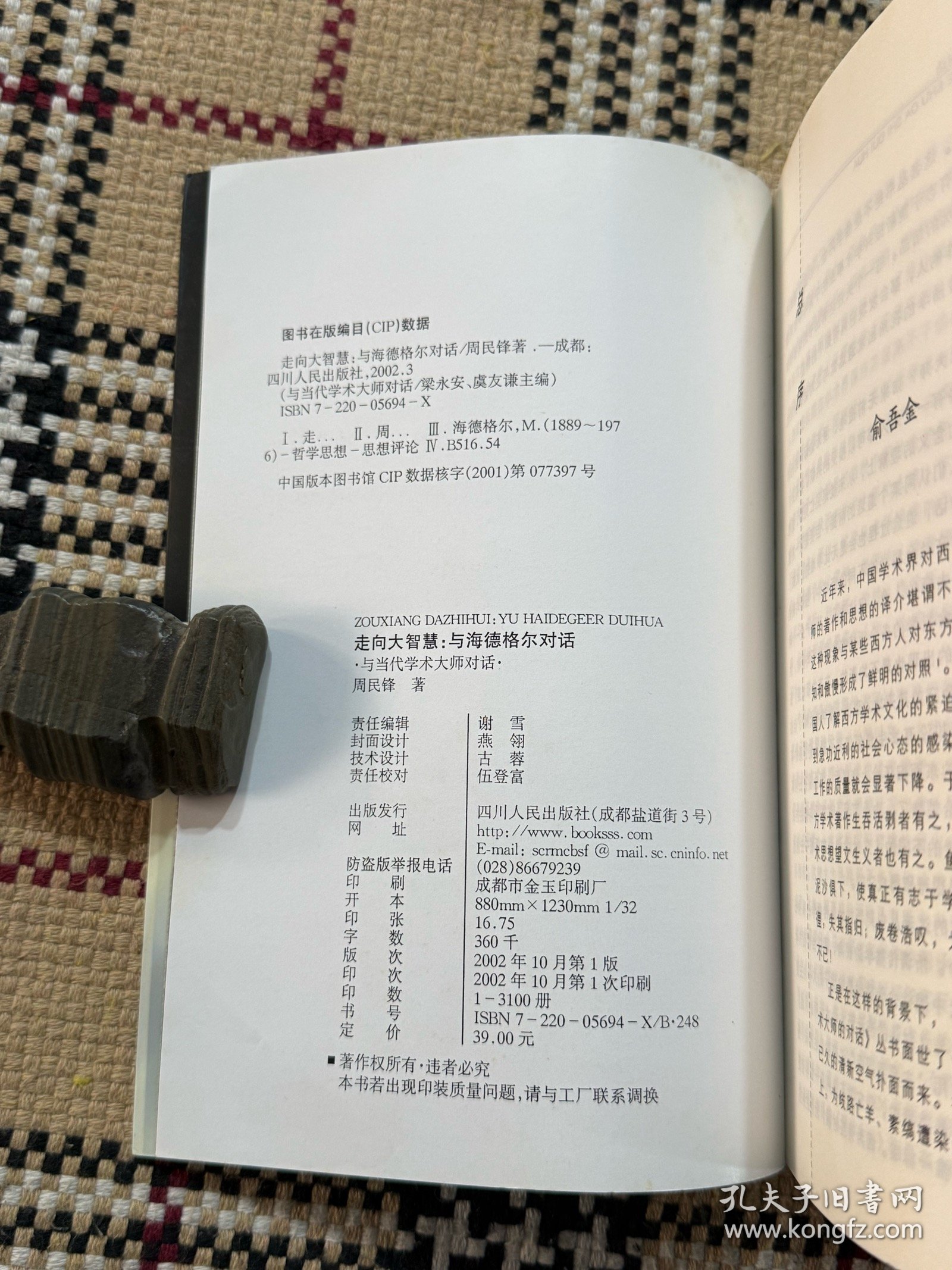 与当代学术大师对话丛书：走向大智慧 - 与海德格尔对话 品相自鉴