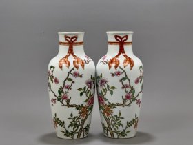 清雍正珐琅彩花鸟纹赏瓶 古玩古董古瓷器老货收藏7