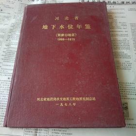 河北省地下水位年鉴(张家口地区)1968-1975