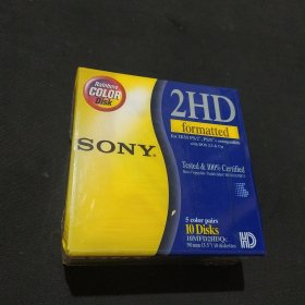 SONY 2HD 电脑软盘 软磁盘 共10盘 全新未拆封 SONY 10MFD2HDQC 10 DISKS