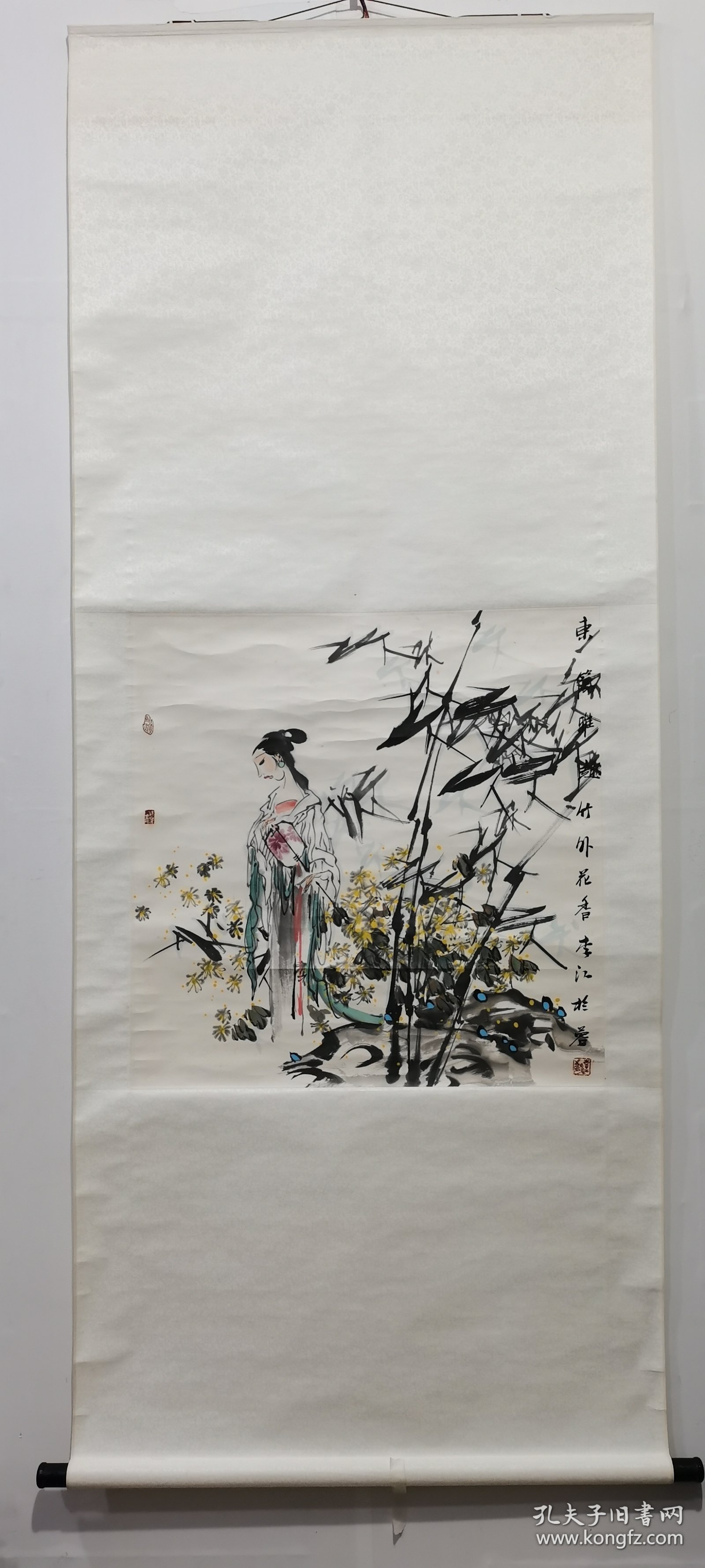 四川成都女画家李江人物画，保真