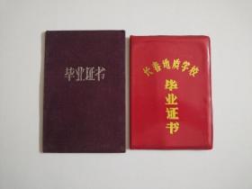 毕业证书【1961年武汉地质专科学校、1984年长春地质学校 、同一人两证合售】