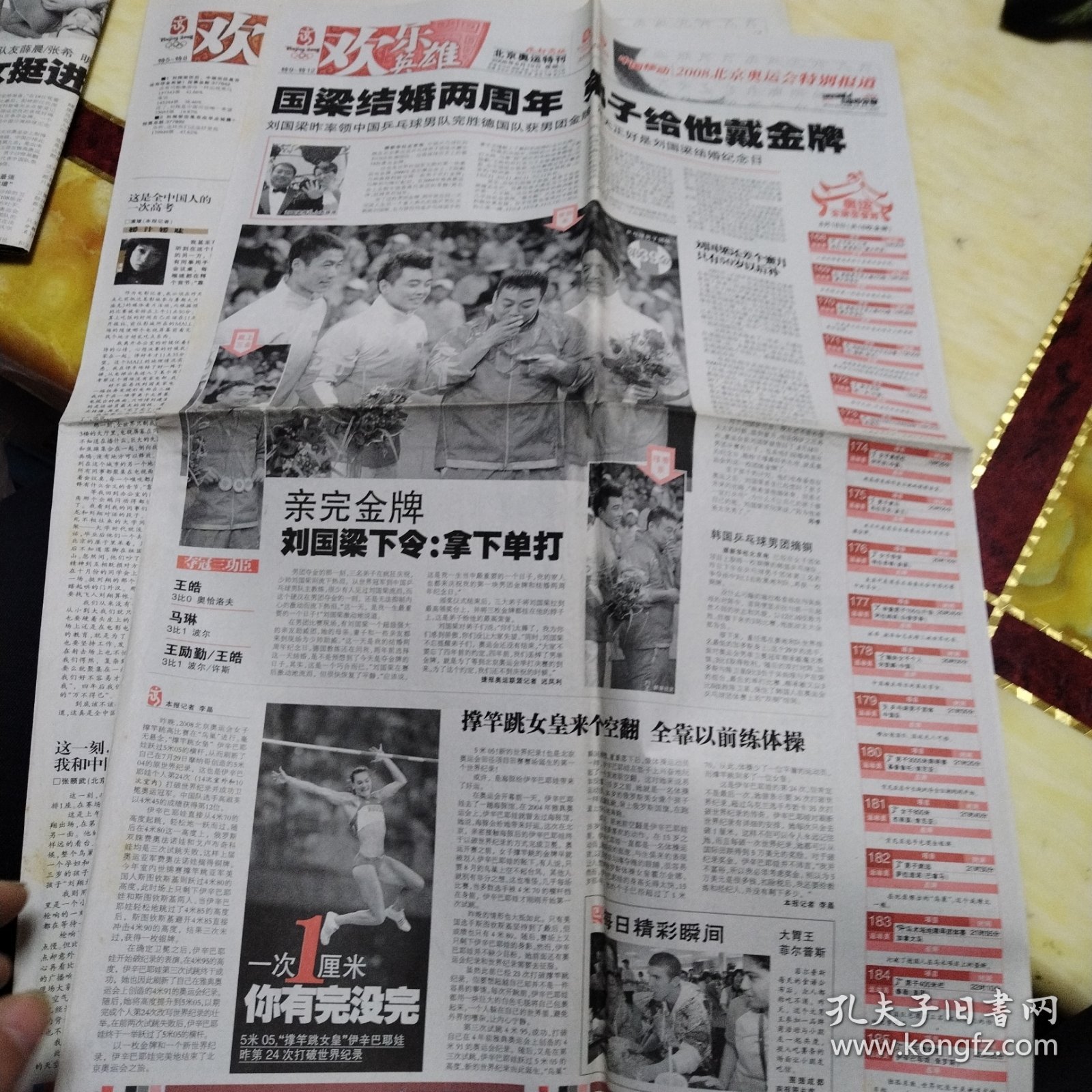 成都商报北京奥运特刊2008年8月19日 特1一特12