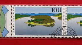 德国邮票 1996年 德国旅游风光风景 4-2 双联盖销