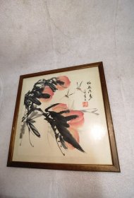 字画寿桃实物图片按图发货