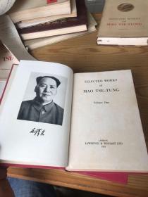 伦敦英文原版《SELECTED WORKS of MAO TSE-TUNG》Volume Two、Three、Four 【伦敦版毛选1、2、3、4】 共4本合售 精装 大32