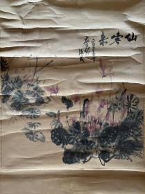 张良 花卉画 字画 国画 纯手绘 斗方 卷轴 装裱 作品