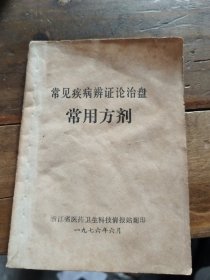 常见疾病辨证论治盘常用方剂