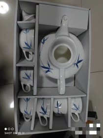 博山陶瓷茶具一套