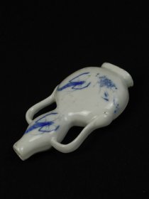 民国八年 青花瓷【双耳葫芦扁瓶】，全品完整无残缺，品相尺寸如图！