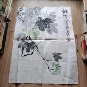 刘敦义国画：绿玉（尺寸：53×69.5cm）