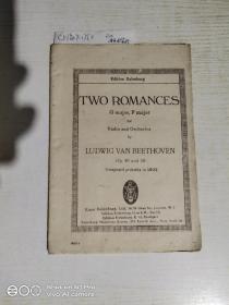 TWO ROMANCES
G major, F major
for
Violin and Orchestra
by
LUDWIG VAN BEETHOVEN
Op.40 und 50
Composed probably in 1802