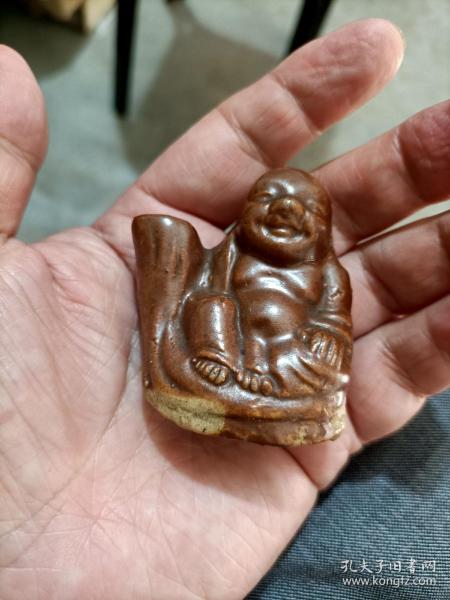 紫金釉弥勒佛水滴