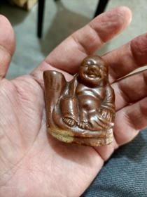 紫金釉弥勒佛水滴