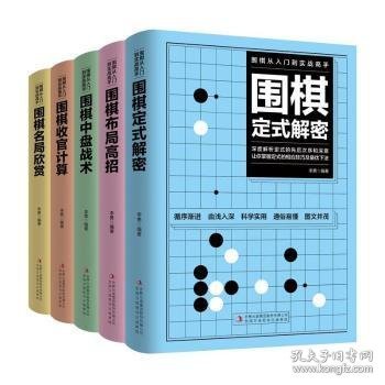 围棋从入门到实战高手（全5册）围棋定式解密 布局高招 中盘战术 收官计算 名局欣赏