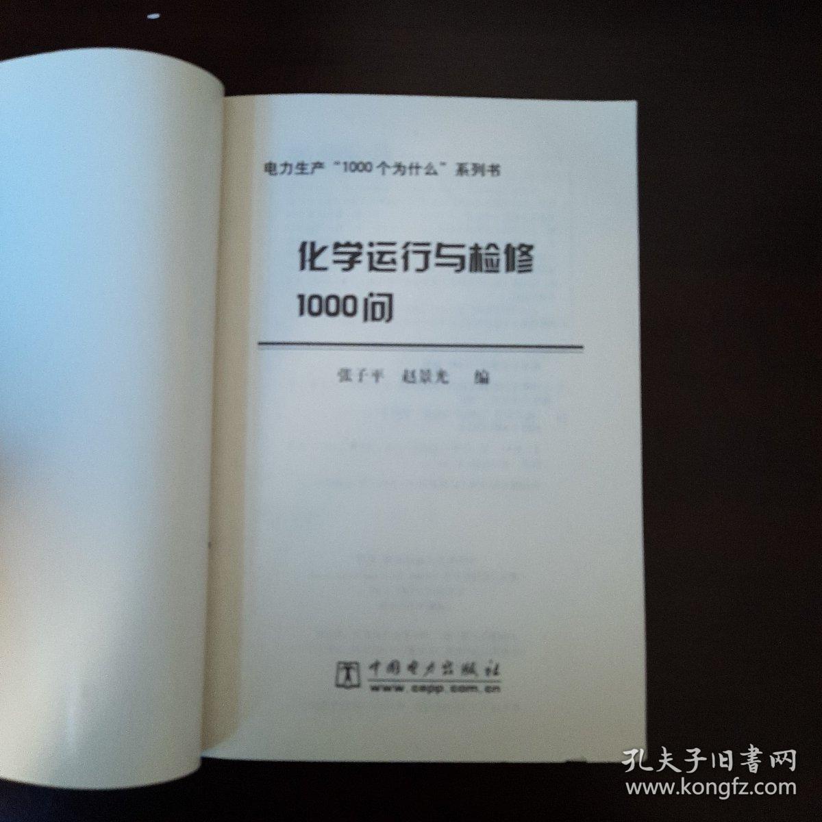 化学运行与检修1000问/电力生产1000个为什么系列书