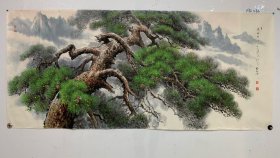 朝鲜画 方成姬 作“老松”