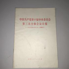 中国共产党第十届中央委员会第三次全体会议公报