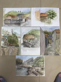 孟佳瑶画稿水彩画画稿手绘画稿作品