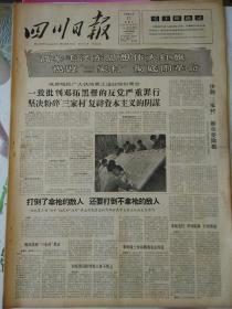 生日报报纸四川日报1966年5月17（4开四版）
高举毛泽东思想伟大红旗办好人民财贸；
不许任何人污蔑我们伟大的党；
“三十年代”电影的借尸还魂；
著名工业劳动模范；