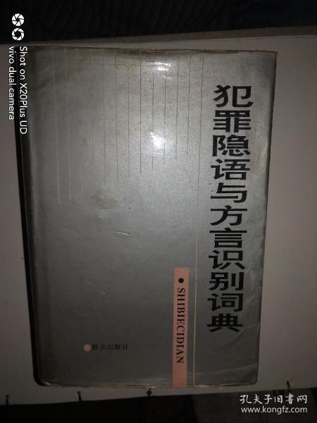 犯罪隐语与方言识别词典