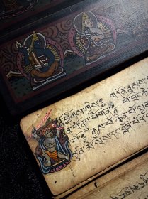 藏传佛经手稿手绘