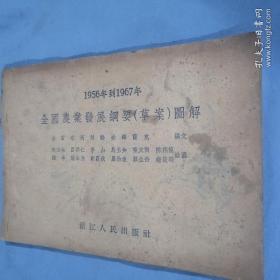 全国农业发展纲要（草案）图解：名家绘—连环画。顾生岳、陈翔龙、钟筱琛等名家绘图，罕见新中国各项各业的业绩成就流露在图解中，蓝印本。无前后封。