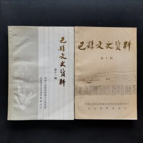 巴县文史资料（第十丶十一辑）2册合售
