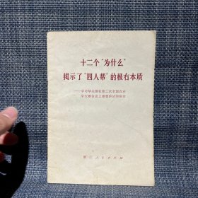 十二个为什么揭示了四人帮的极右本质