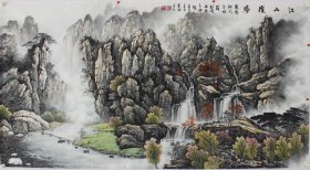 【江山揽胜】准中美协会员 山东省美术家协会会员张老师六尺整张精品山水