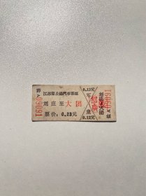 七十年代老车票—刘庄大团（小霉）