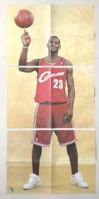 篮球海报 nba球星 詹姆斯 三合一 背面是威廉姆斯 麦迪 艾佛森