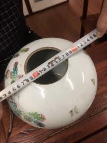 民国中期花鸟粉彩罐