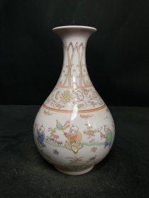 夜光瓷花瓶，童趣，