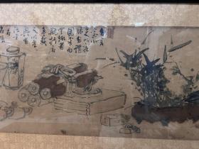 【松冈环翠】 日本画1830 - 1887（天保元〜明治二十）58岁。名正 训，又作光训，字季慎,号莲痴、松石、环水，通称橘四 郎。作州津山（今冈山县）人,后居住于东京。师承五十 岚竹沙。长于山水、花鸟，尤其善画墨莲，被世人誉为 “环翠莲花