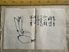 从旧书里翻出来的老旧国画画稿、保老旧、